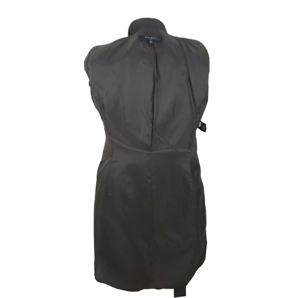 NINE WEST~Woman Size 2~ Black/Gold Trench Coat Button Up, Belted. - Picture 8 of 9